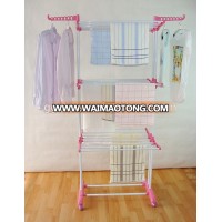 Nigeria Multi-Purpose Metal with PVC Three Steps Clothes Drying Rack Dryer Rack Hanger Rack