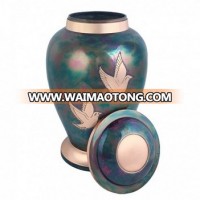 Brass Raku Finish Going Home Cremation Urn