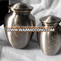 PEWTER PAW PRINT BRASS URN