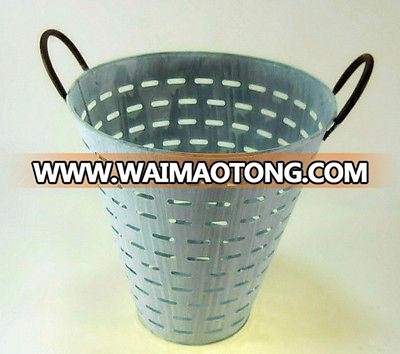 New Olive Bucket Metal Basket